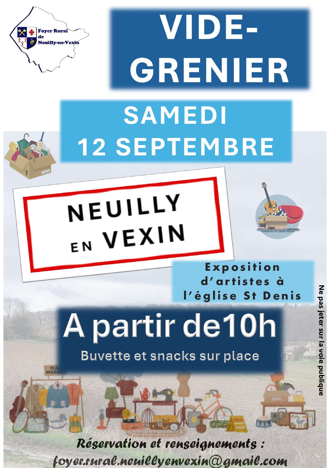 Vide-greniers du Foyer de Neuilly-en-Vexin le 12 septembre 2026